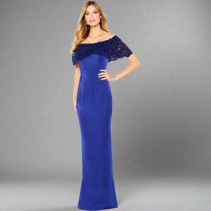 Cameron Blake indigo dress, size 4, NEW WITH TAGS!